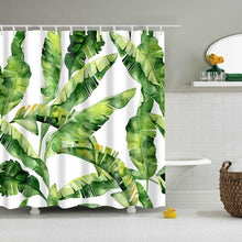 Load image into Gallery viewer, Green Tropical Plants Shower Curtain Bathroom Waterproof Polyester Shower Curtain Leaves Printing Curtains for bathroom shower